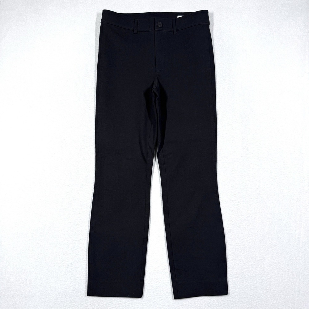 AYR Pants Womens 26 Daily Dose Pant Black Bi-Stretch Slim Ankle Straight Leg